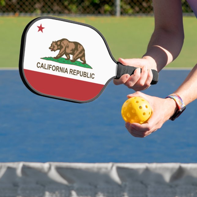 Raquette De Pickleball Drapeau d'État de Californie, États-Unis (Insitu)