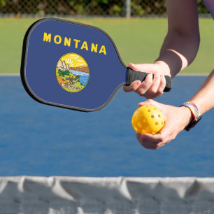 Raquette De Pickleball Drapeau d'Etat du Montana, États-Unis