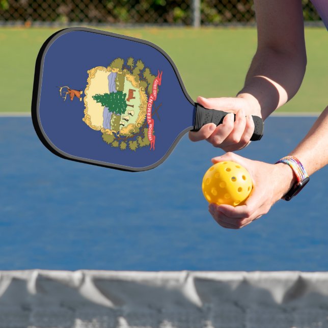 Raquette De Pickleball Drapeau d'État du Vermont, États-Unis (Insitu)