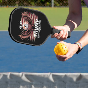 Raquette De Pickleball Drapeau du 45e et 47e président Trump 2025 Aigle A