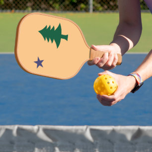 Raquette De Pickleball Drapeau historique du Maine (1901-1909)