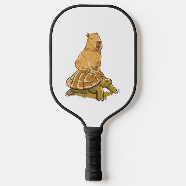 Raquette De Pickleball Drôle Capybara Animal Turtle Cute Capybara (Recto)