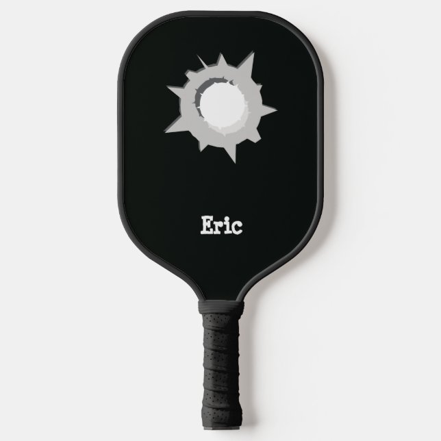 Raquette De Pickleball Drôle Cool Design Un trou Nom Personnalisé (Recto)
