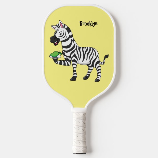 Raquette De Pickleball Drôle dessin animé zèbre (Recto)