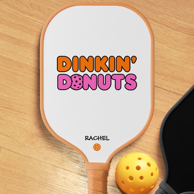 Raquette De Pickleball Drôle Dinkin Donuts (Funny Dinkin Donuts Pickleball Paddle)