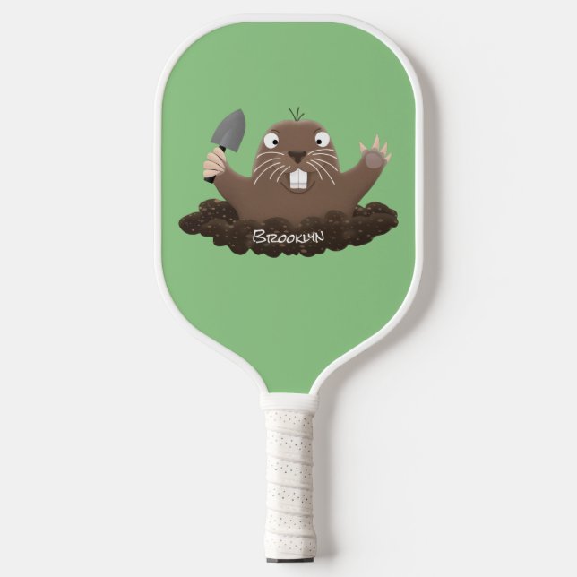Raquette De Pickleball Drôle gopher de poche creusant dessin dessin de de (Recto)