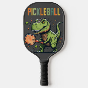 Raquette De Pickleball Drôle T-rex Dinosaur Jouer Pickleball Art