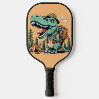 Raquette De Pickleball Drôle T-rex Dinosaur Randonnée Abstrait