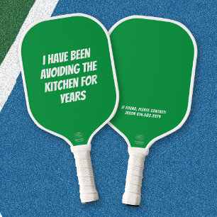 Raquette de Pickleball Drôle Verte Pas Dans La Cui