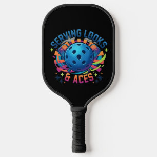 Raquette De Pickleball Drôles de looks de service & As personnalisés