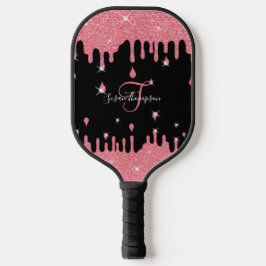 Raquette De Pickleball Effet de Parties scintillant rose de goutte person
