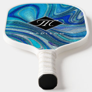 Raquette De Pickleball Elégant Aquamarine Paua Rainbow Shell inspiré