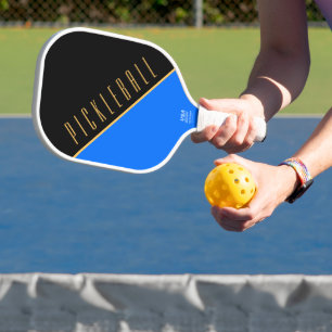 Raquette De Pickleball Élégant bleu noir vers le bas inclinant "Picklebal
