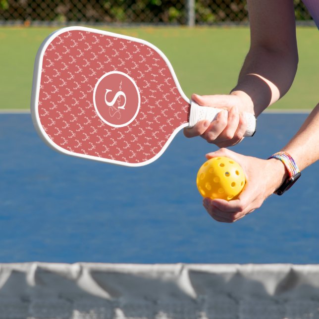Raquette De Pickleball Elégant Monogram Pickleball Paddle Antler (Insitu)