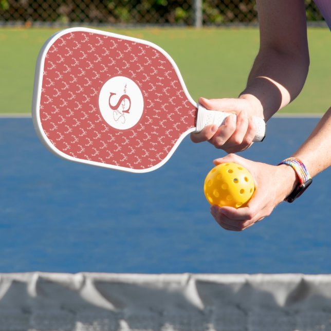 Raquette De Pickleball Elégant Monogram Pickleball Paddle Antler (Insitu)