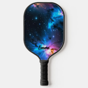Raquette De Pickleball Élégante torrents célestes d'étoiles Nom personnal