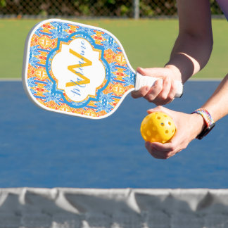 Raquette de pickleball en mosaïque Marianne