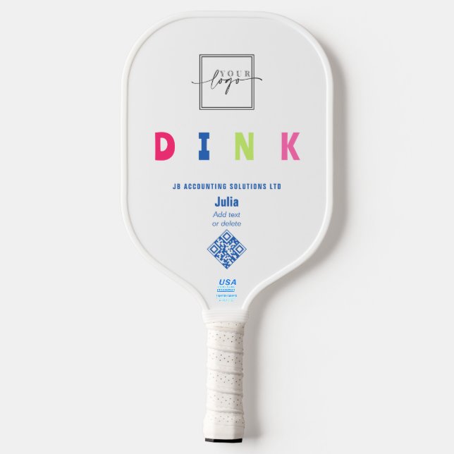 Raquette De Pickleball Équipe promotionnelle Construire le dessin animé P (Verso)