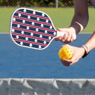 Raquette De Pickleball Étoiles et rayures patriotiques amusantes et fanta