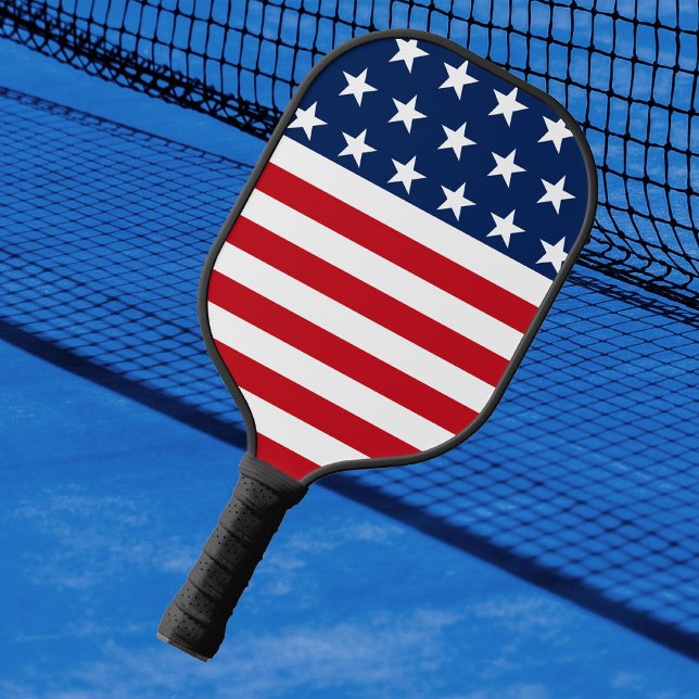 Raquette De Pickleball Étoiles et rayures USA (Créateur téléchargé)