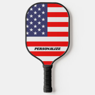 Raquette De Pickleball étoiles patriotiques rayures drapeau américain per