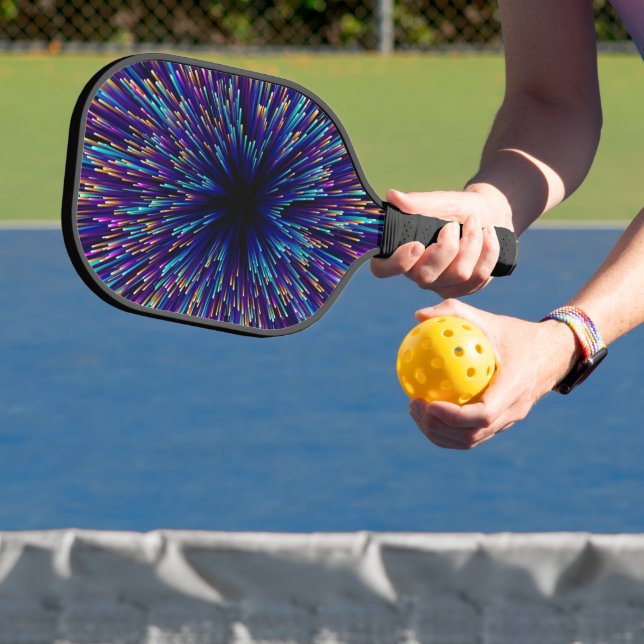 Raquette De Pickleball explosion bleue de l'espace Abstrait (Insitu)