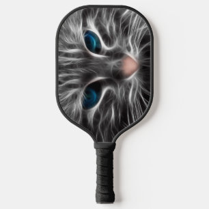 Raquette De Pickleball Face de chat bleu magnifique