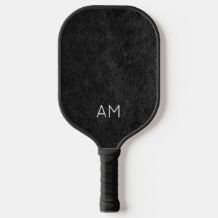 Raquette De Pickleball Fausse Marque de Monogramme à Deux Lettres en Cuir