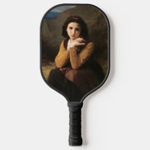 Raquette De Pickleball Femme Mignonne de Jeune Femme par Bouguereau