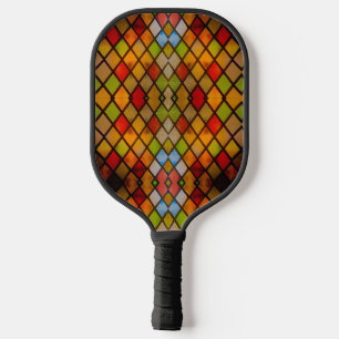 Raquette De Pickleball Fenêtre en verre coloré motif diamant