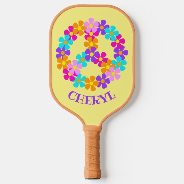 Raquette De Pickleball Fête de la paix personnalisée (Recto)