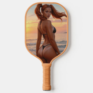 RAQUETTE DE PICKLEBALL FILLE EN BIKINI TEINTURE DE