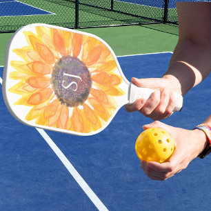Raquette De Pickleball Fleur de monogramme