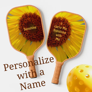 Raquette De Pickleball Fleur de Tournesol Lumineux Botanique Floral Perso