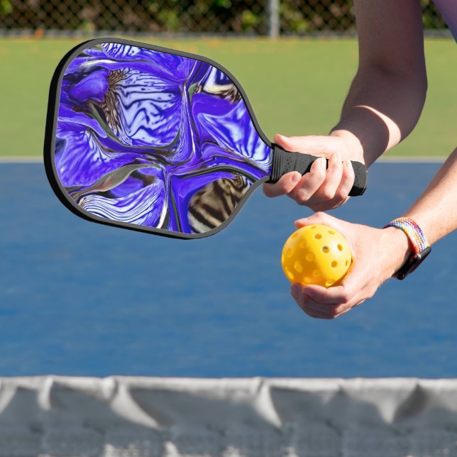 Raquette De Pickleball Fleur Iris Violet (Insitu)