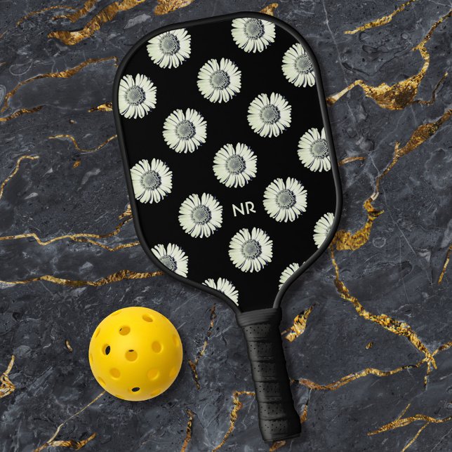 Raquette De Pickleball Fleur marguerite Motif mignonne Fille tendance Bla (Créateur téléchargé)