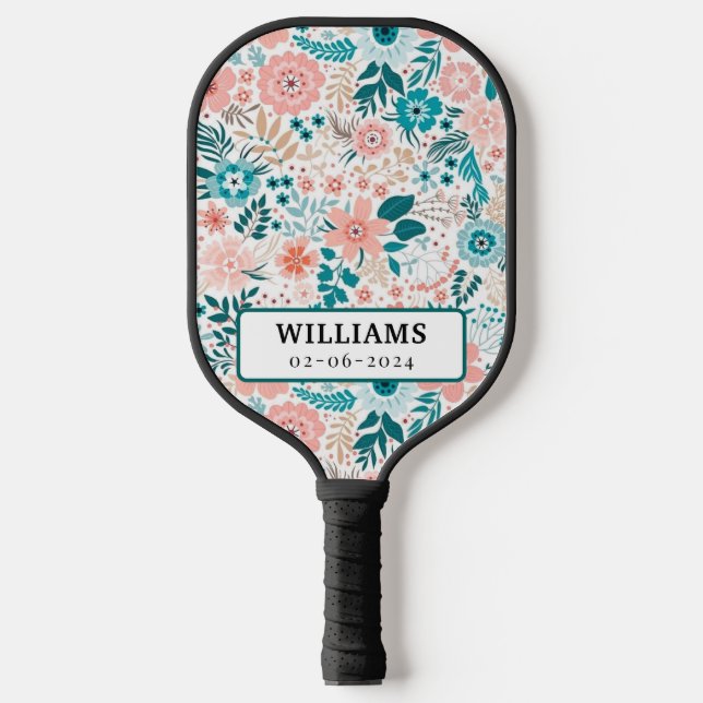 RAQUETTE DE PICKLEBALL FLEURS (Recto)