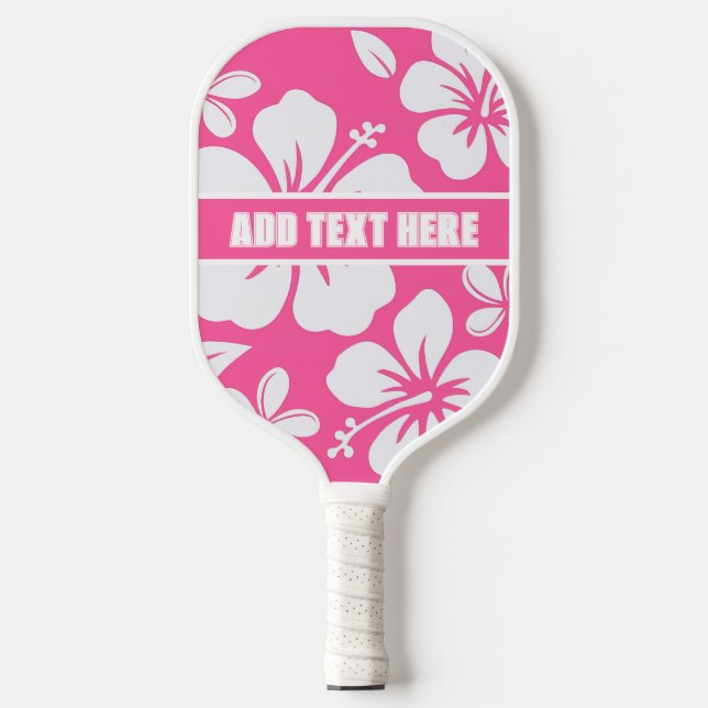 Raquette De Pickleball Fleurs de plage rose tropicale (Recto)