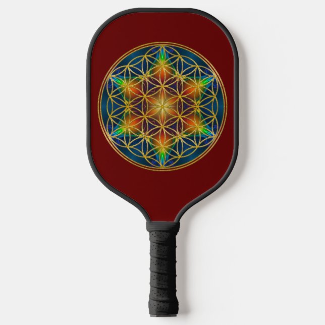 Raquette De Pickleball FLEURS DE VIE - Fleur fractale 1 (Recto)