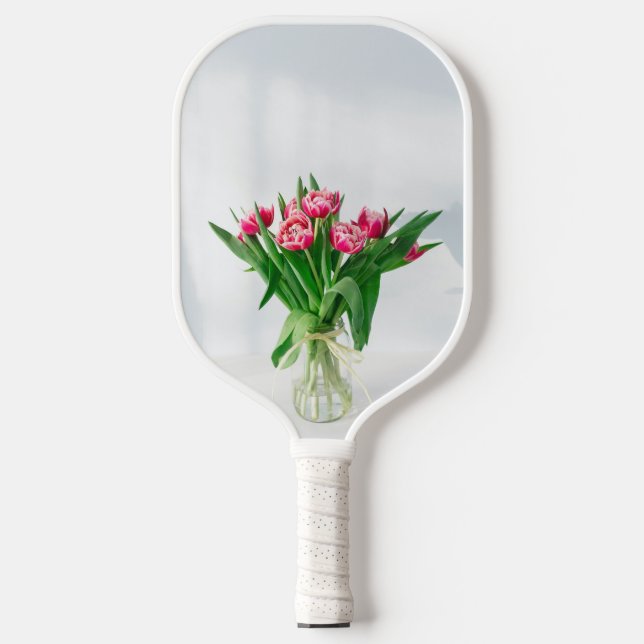 RAQUETTE DE PICKLEBALL FLEURS ET PICKLEBALL (Recto)