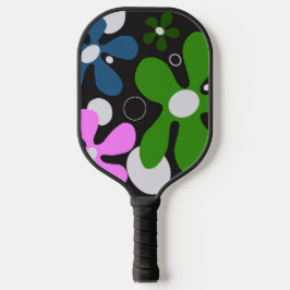 Raquette De Pickleball Fleurs funky sur pagaie à pickleball