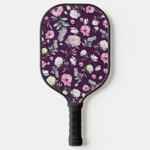 Raquette De Pickleball Floral pourpre