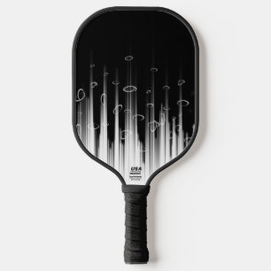 Raquette De Pickleball Flux De Ligne Cerclée Noir Et Blanc