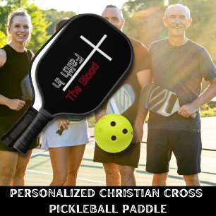 Raquette De Pickleball Foi Personnalisée Dans La Croix Chrétienne Du Sang