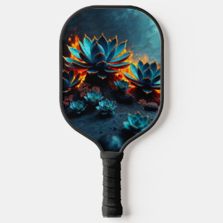 Raquette De Pickleball Fond sombre, accents saturés