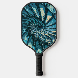 Raquette De Pickleball Fractage Turquoise en rotation
