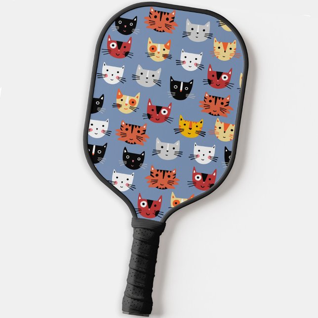 Raquette De Pickleball Fun Kitty Chat (Fun kitty cat pattern pickleball paddle for animal lovers.)