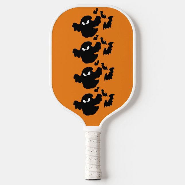 Raquette De Pickleball Funky Halloween chauve-souris Éffrayante Black Gho (Recto)