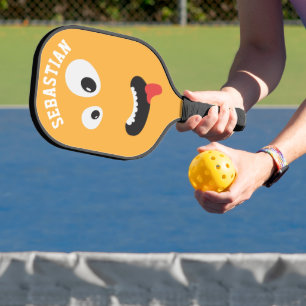 Raquette De Pickleball Funny Face Novelty Nom personnalisé