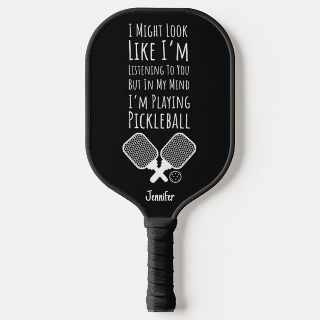 Raquette De Pickleball Funny Personalized Pickleball Paddle Player Humor (Recto)